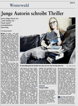 Westerwälder Zeitung - Dark Deadly Lies, 2023