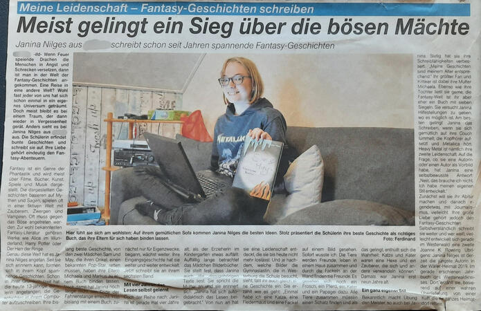 Zeitungsbericht Schreiben allgemein, 2018