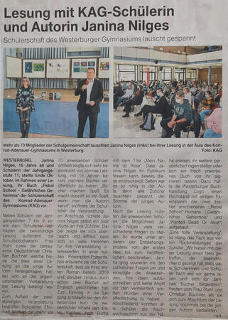 Westerwälder Zeitung - Lesung KAG, 2021